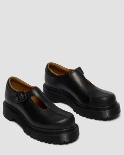 Rejena Mary Jane Old Harness Leather Shoes in Black