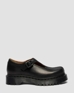 Rejena Mary Jane Old Harness Leather Shoes in Black