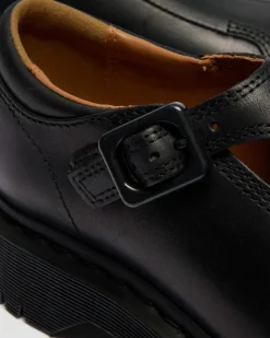 Rejena Mary Jane Old Harness Leather Shoes in Black