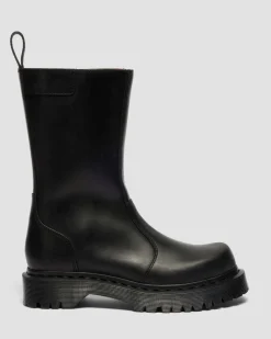 Rejena Old Harness Leather Boots in Black