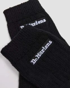 Short Athletic Logo Organic Cotton Blend Socks in Black