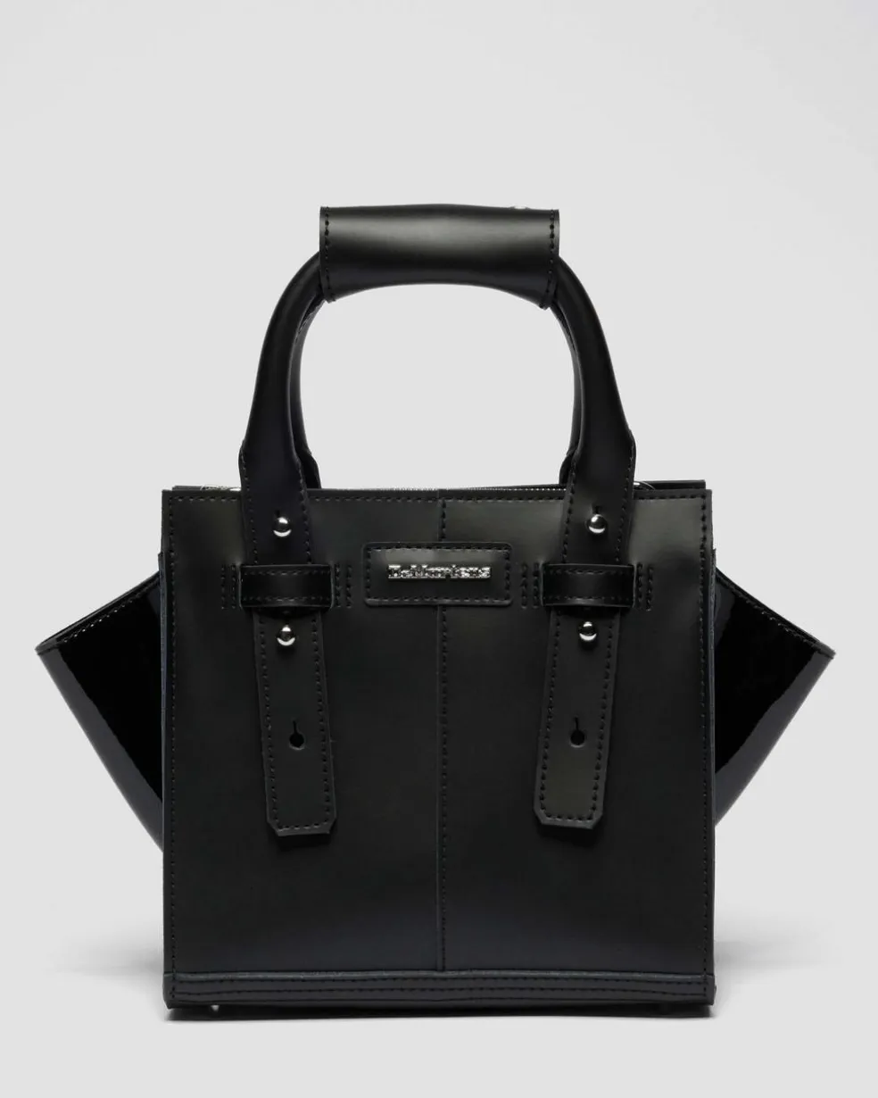 Small Leather Tote Bag in Black