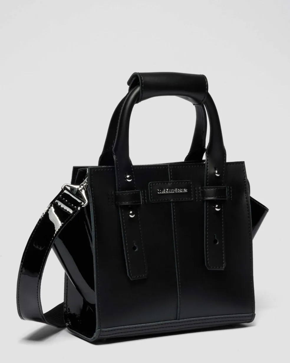 Small Leather Tote Bag in Black
