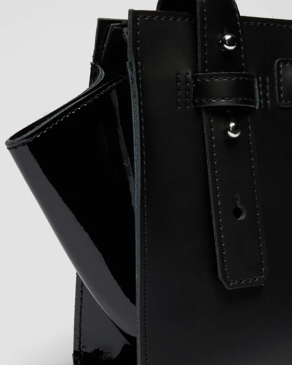 Small Leather Tote Bag in Black
