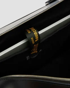 Smooth Leather Weekender Bag in Black