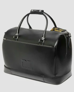 Smooth Leather Weekender Bag in Black