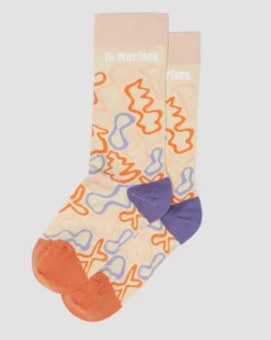 Soundwaves Cotton Blend Socks in Cloud Cream