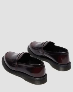 Temara Arcadia Leather Loafers in Cherry Red Arcadia