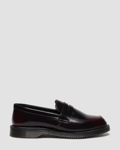 Temara Arcadia Leather Loafers in Cherry Red Arcadia