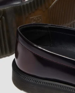Temara Arcadia Leather Loafers in Cherry Red Arcadia