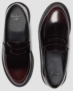 Temara Arcadia Leather Loafers in Cherry Red Arcadia