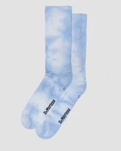 Tie Dye Organic Cotton Blend Socks in Cornflower Blue