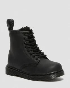 Toddler 1460 Faux Fur Lined Boots in Black