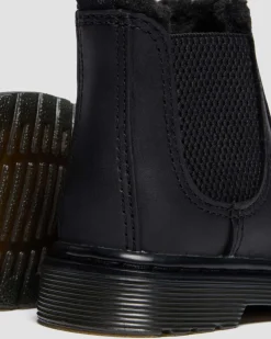 Toddler 2976 Faux Fur Lined Chelsea Boots in Black