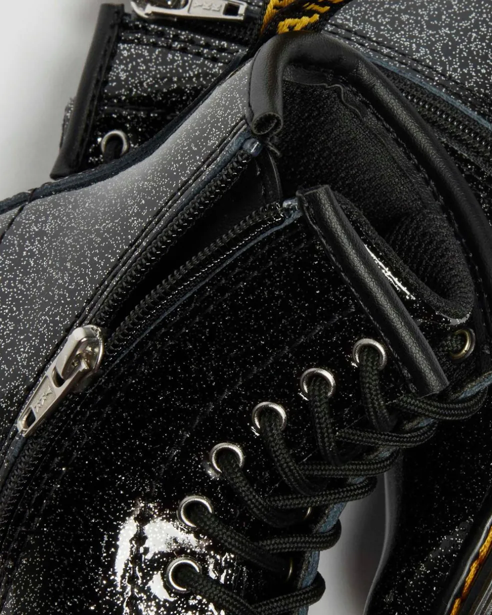 TODDLER 1460 GLITTER PATENT LEATHER BOOTS in Black
