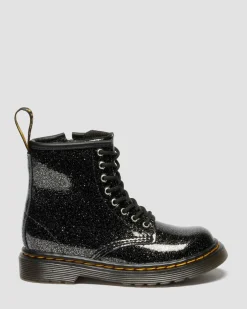 TODDLER 1460 GLITTER PATENT LEATHER BOOTS in Black