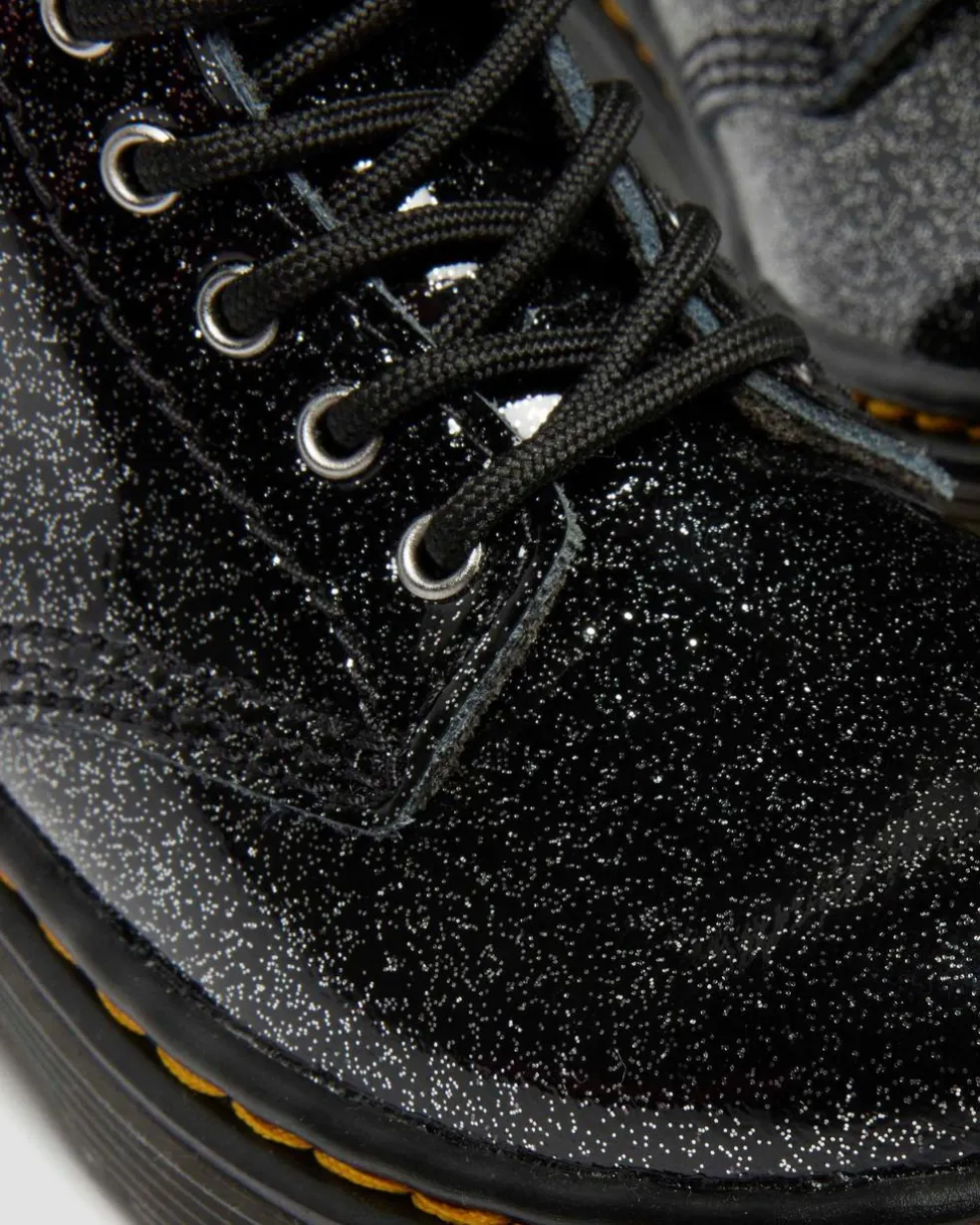 TODDLER 1460 GLITTER PATENT LEATHER BOOTS in Black