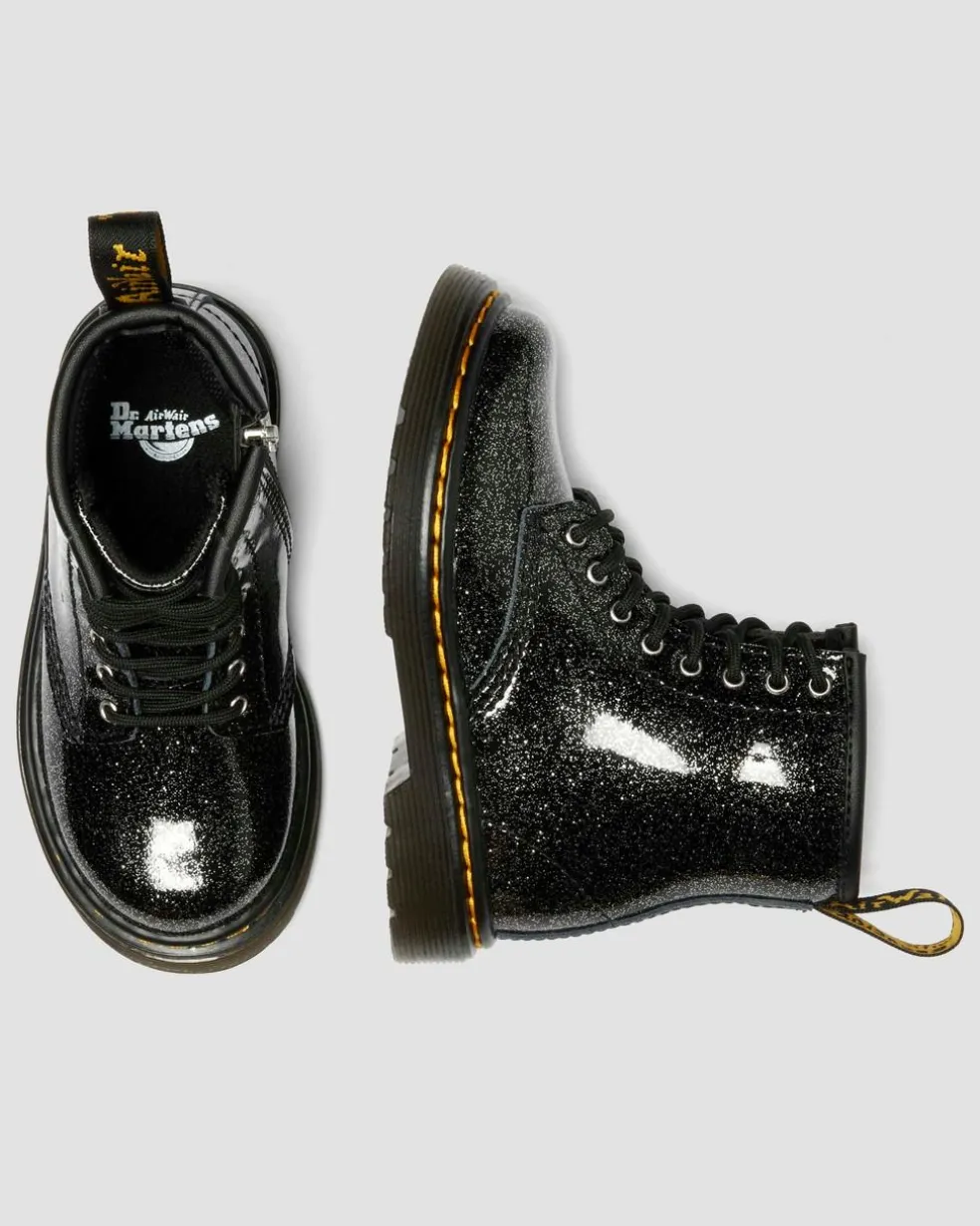 TODDLER 1460 GLITTER PATENT LEATHER BOOTS in Black