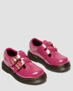 TODDLER 8065 GLITTER PATENT LEATHER MARY JANE SHOES in Fuchsia