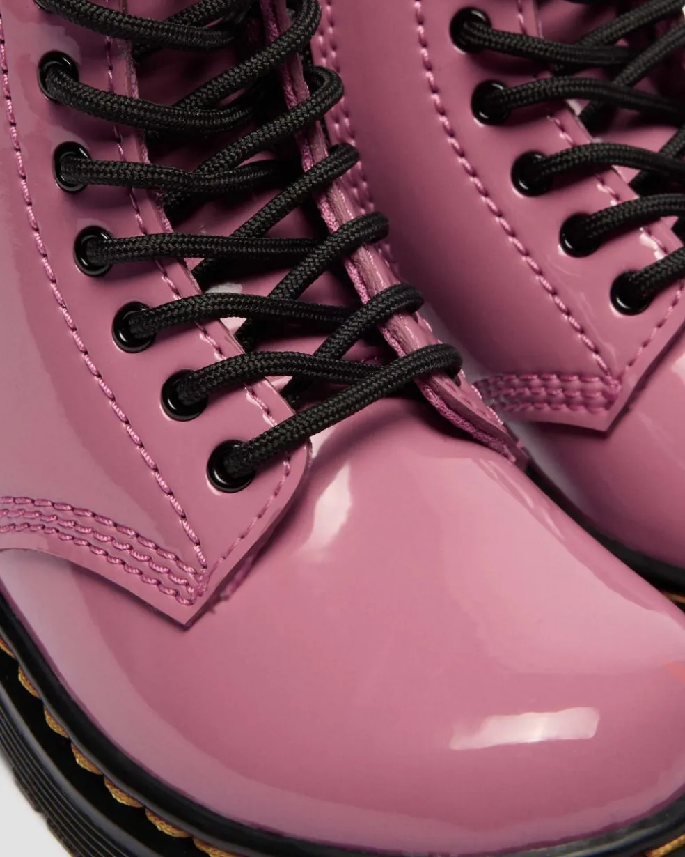 Toddler 1460 Patent Lamper Leather Boots in Dms Pink