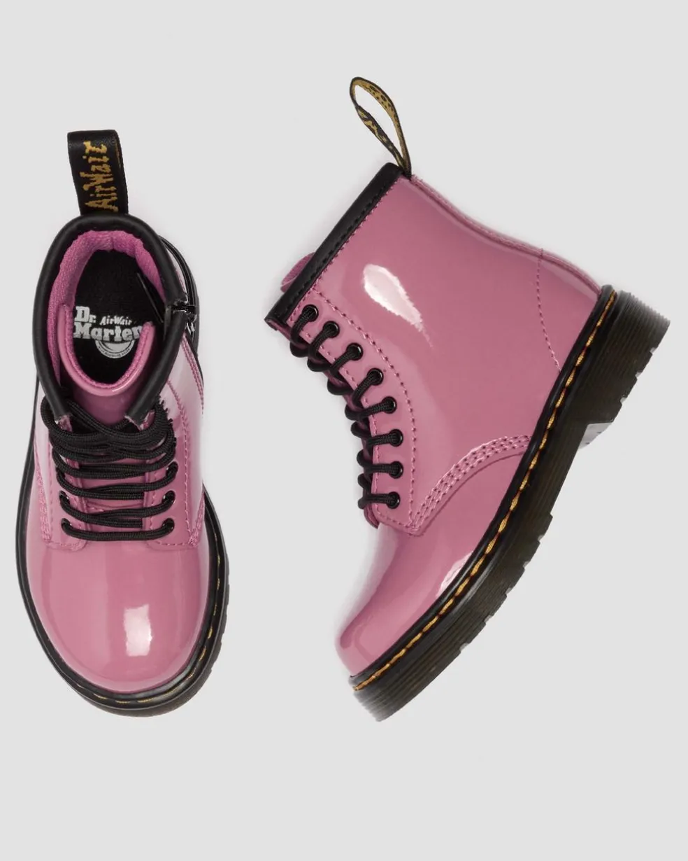 Toddler 1460 Patent Lamper Leather Boots in Dms Pink