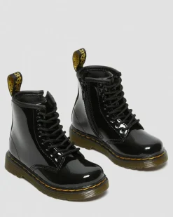 Toddler 1460 Patent Leather Lace Up Boots in Black