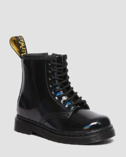 Toddler 1460 Rainbow Patent Leather Lace Up Boots in Black