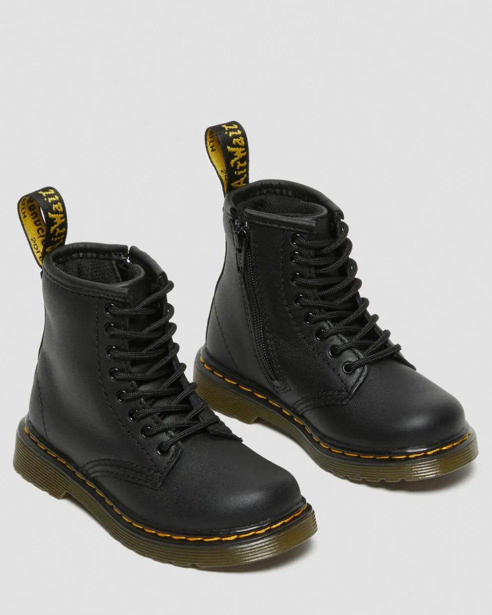 Toddler 1460 Softy T Leather Lace Up Boots in Black
