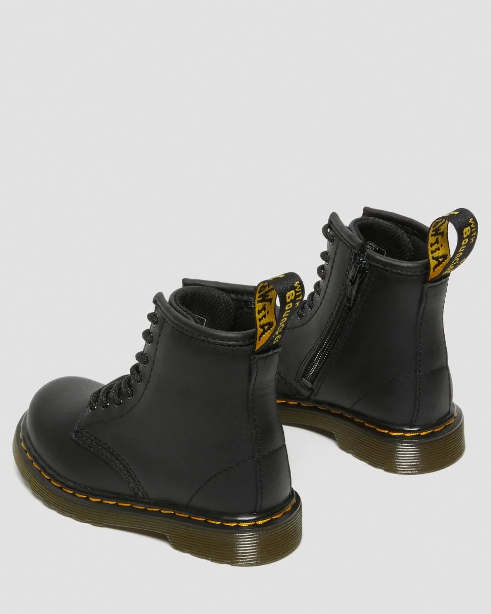 Toddler 1460 Softy T Leather Lace Up Boots in Black