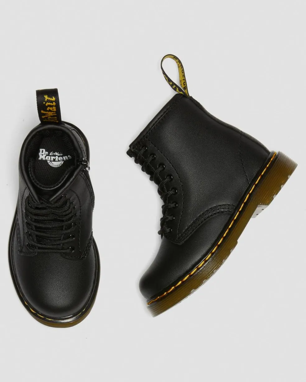 Toddler 1460 Softy T Leather Lace Up Boots in Black