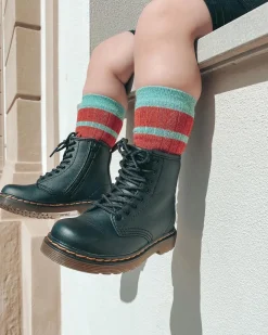 Toddler 1460 Softy T Leather Lace Up Boots in Black