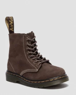 Toddler 1460 Tumbled Nubuck Boots in Dark Brown