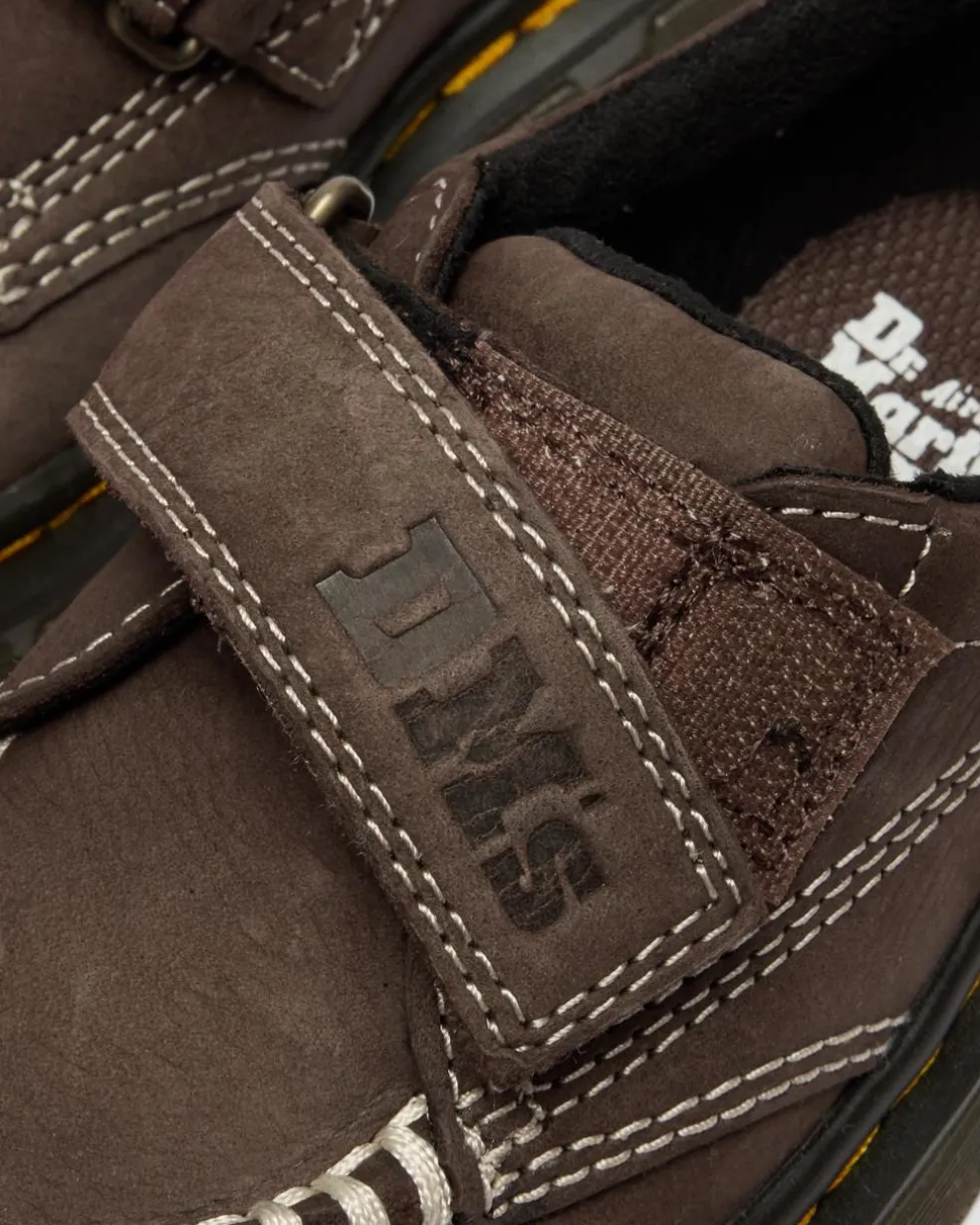 Toddler Raffe Strap Tumbled Nubuck Strap Shoes in Dark Brown