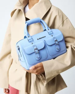 Top Handle Kiev & Patent Leather Bag in Cornflower Blue