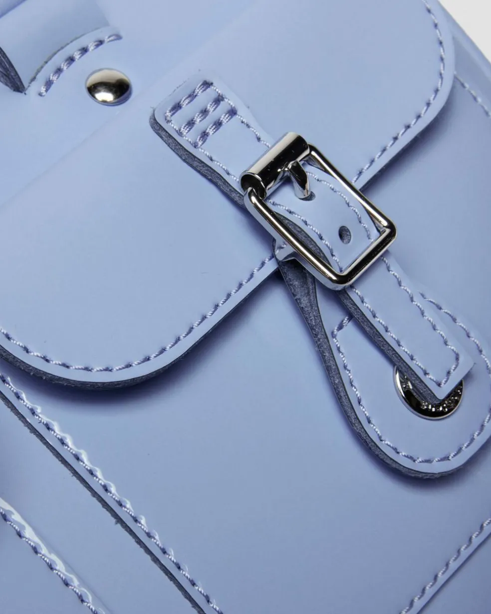 Top Handle Kiev & Patent Leather Bag in Cornflower Blue