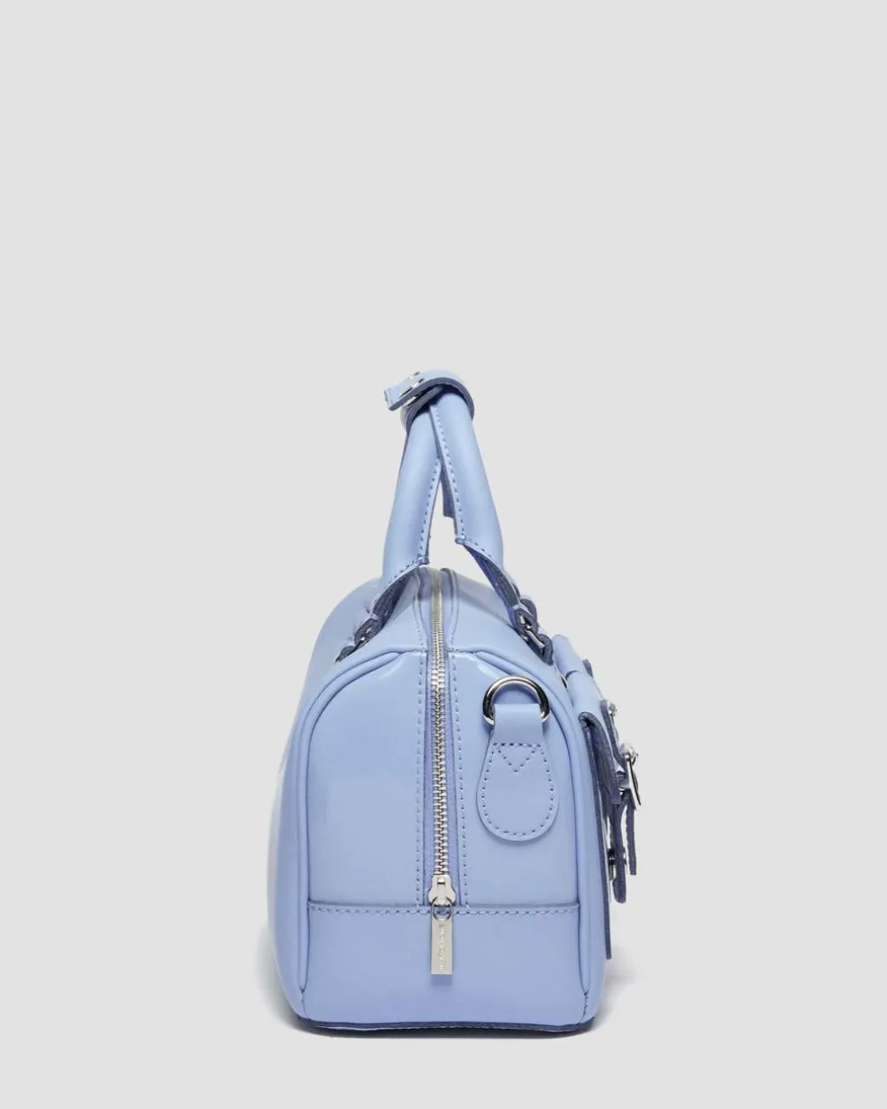 Top Handle Kiev & Patent Leather Bag in Cornflower Blue