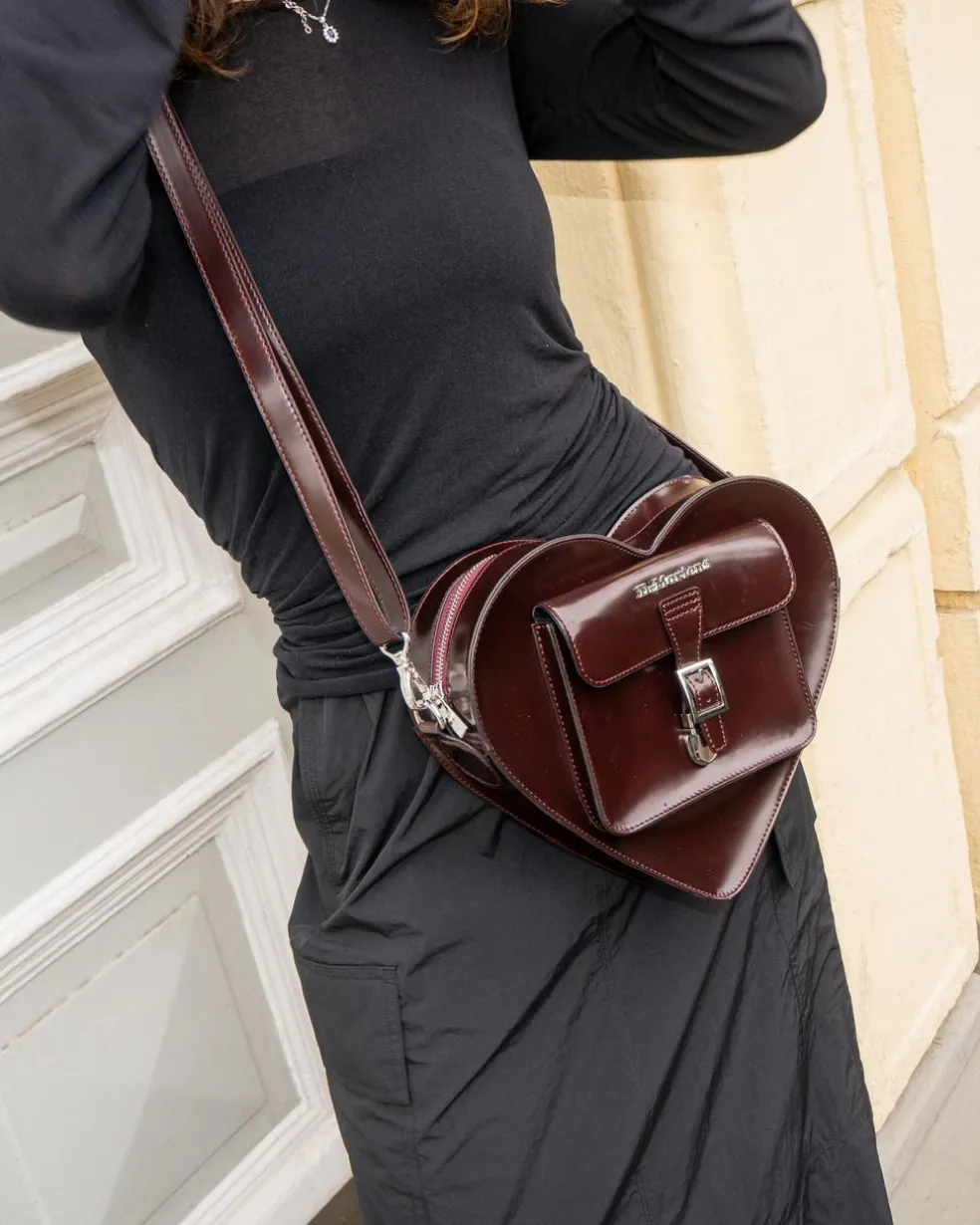 Vegan Heart Shaped Backpack in Cherry Red Arcadia