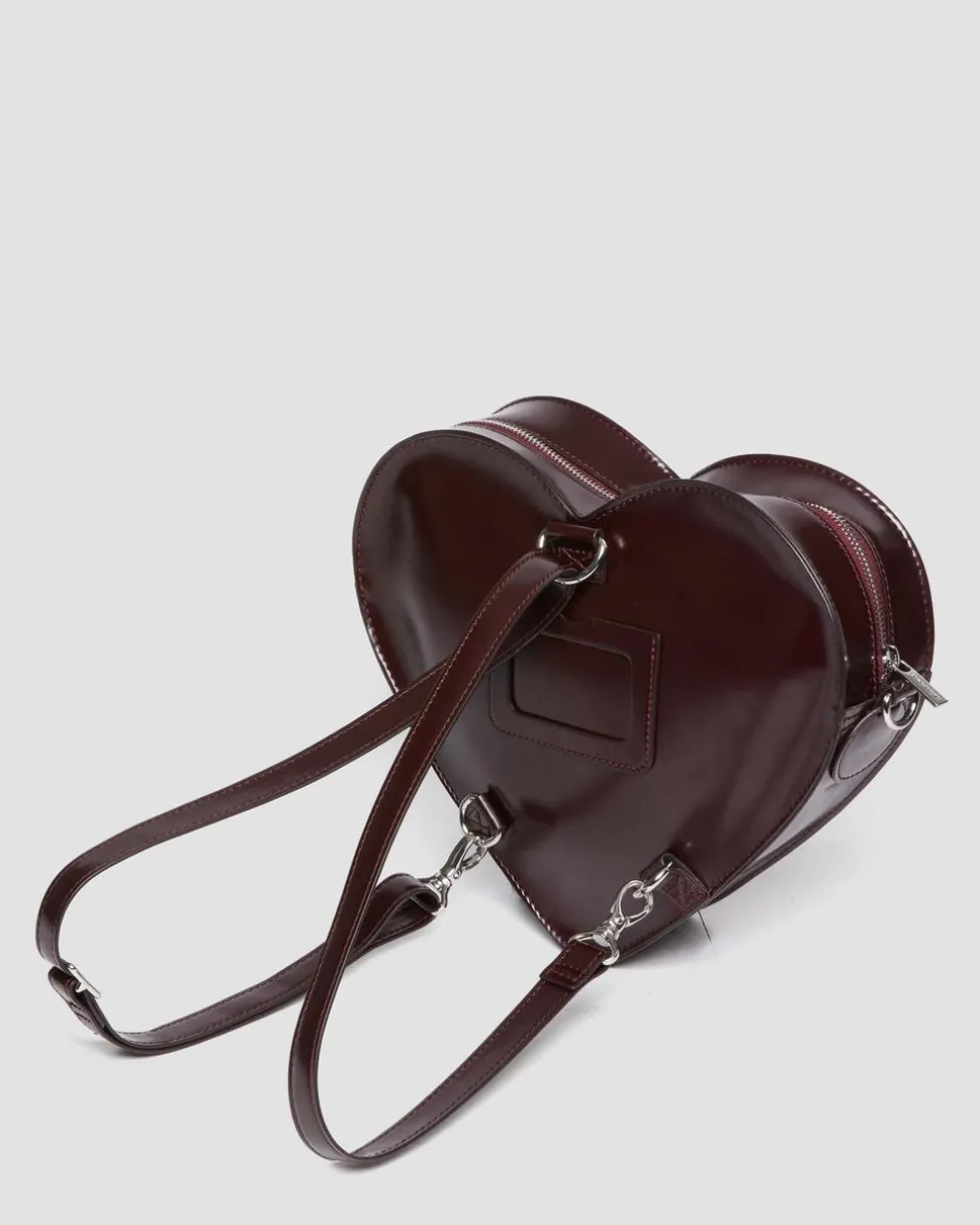 Vegan Heart Shaped Backpack in Cherry Red Arcadia