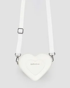 Vegan Mini Heart Shaped Bag in White
