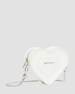 Vegan Mini Heart Shaped Bag in White