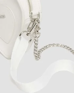 Vegan Mini Heart Shaped Bag in White