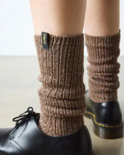 WARMWAIR ORGANIC COTTON BLEND SOCKS in Dark Brown
