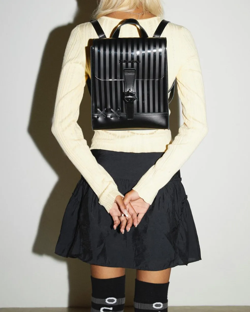 WEDNESDAY LEATHER MINI BACKPACK in Black