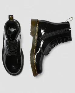 Youth 1460 Patent Leather Lace Up Boots in Black