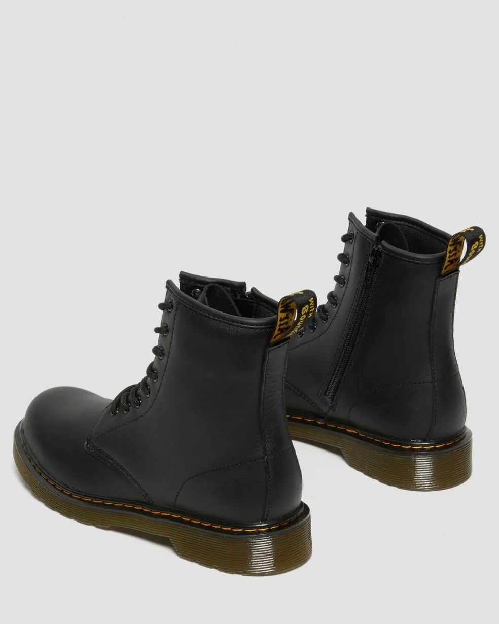Youth 1460 Softy T Leather Lace Up Boots in Black