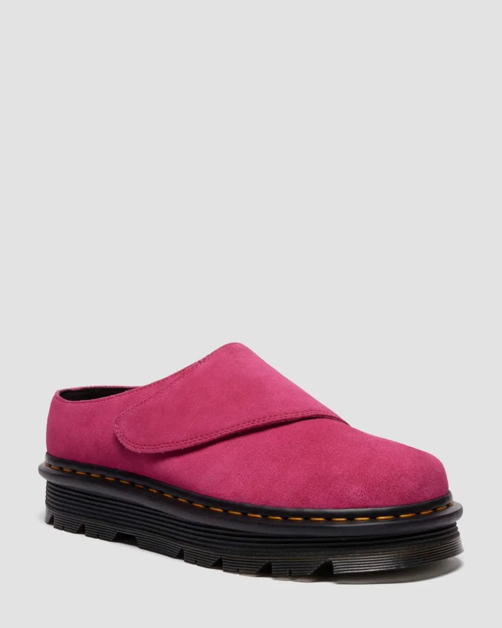 Zebzag Anywair Suede Mules in Fuchsia Pink