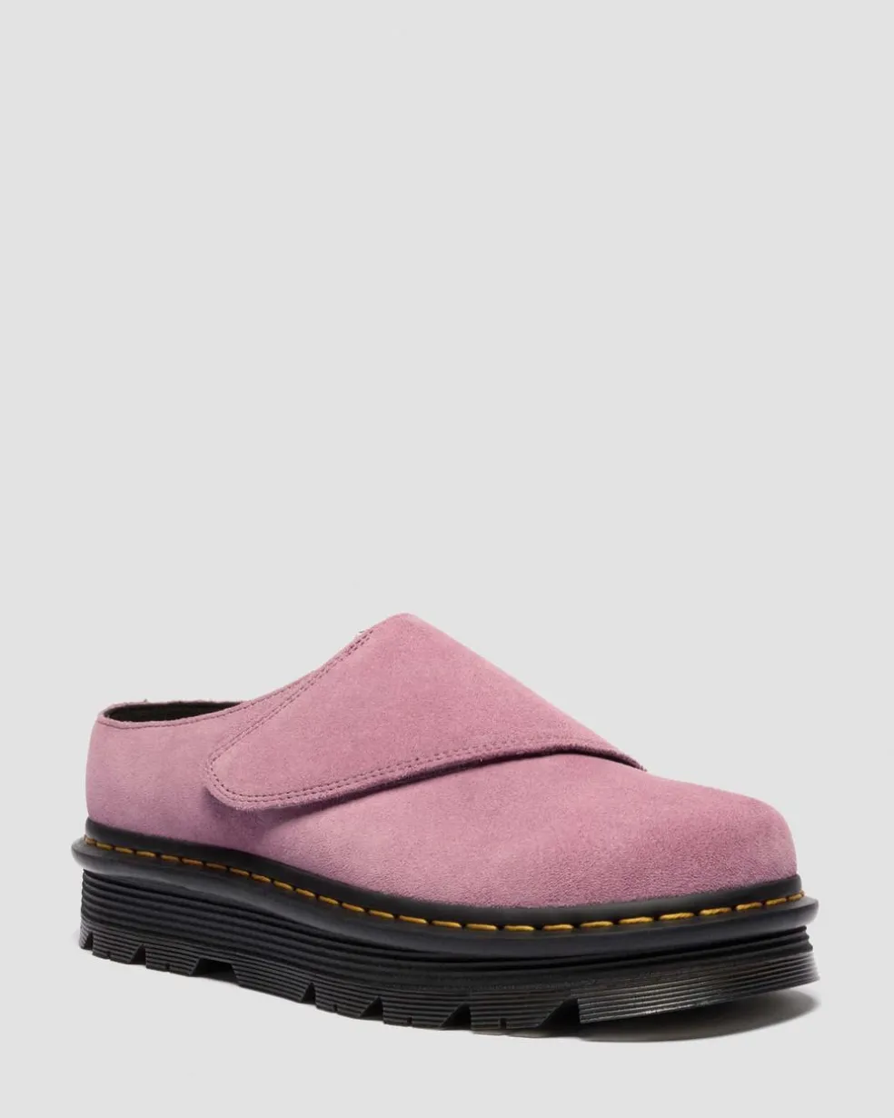 Zebzag Anywair Suede Platform Mules in Dusty Rose