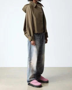 Zebzag Anywair Suede Platform Mules in Dusty Rose