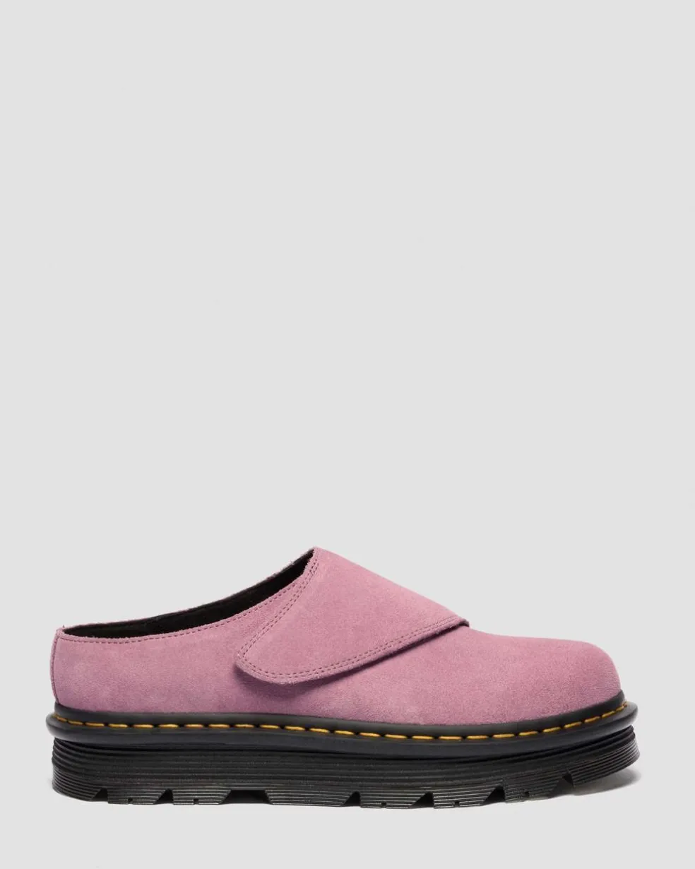 Zebzag Anywair Suede Platform Mules in Dusty Rose