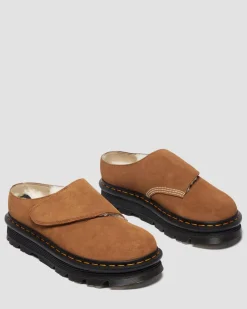 Zebzag AnyWair Warm Lined Suede Mules in Desert Brown